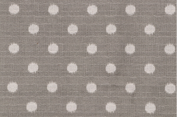 Premier Prints Ikat Dots-Slub Printed Drapery Fabric in Nova Grey/Birch