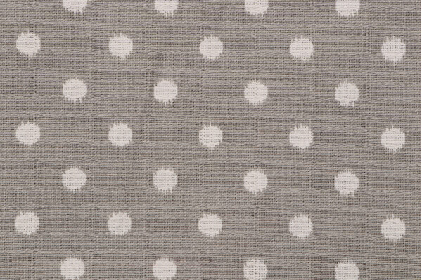 Premier Prints Ikat Dots-Slub Printed Drapery Fabric in Nova Grey/Birch