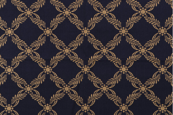 Lavende Damask Upholstery Fabric in Ink