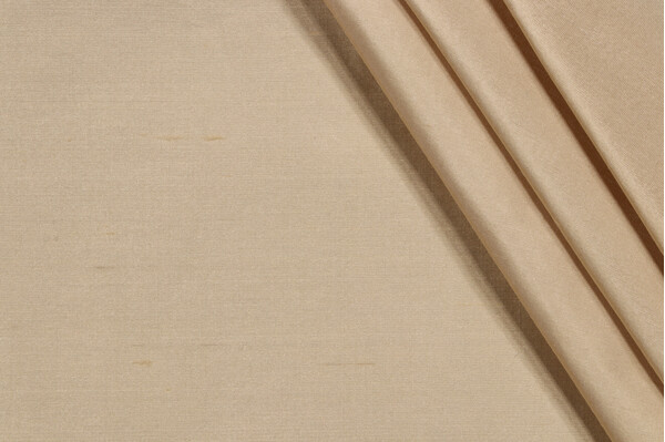 Silk Woven Backed Decorator Fabric in Biscuit