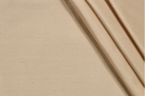 Silk Woven Backed Decorator Fabric in Biscuit