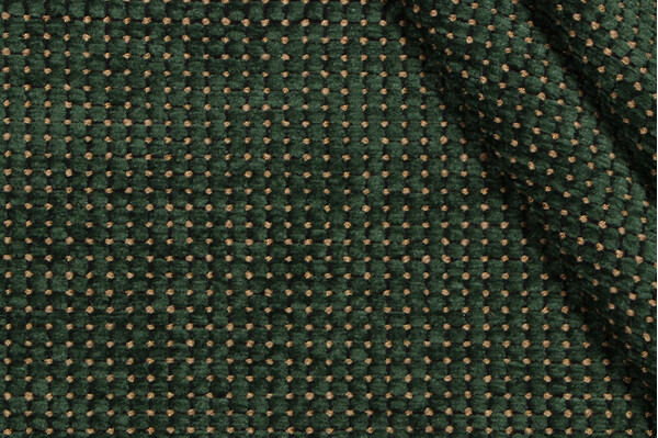 Scalamandre Cubic Woven Chenille Upholstery Fabric in Forest/Black