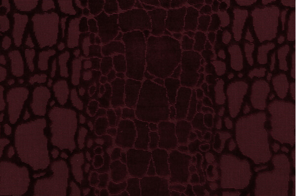 Fonthill Crocodile Grospoint Velvet Upholstery Fabric in Bordeaux