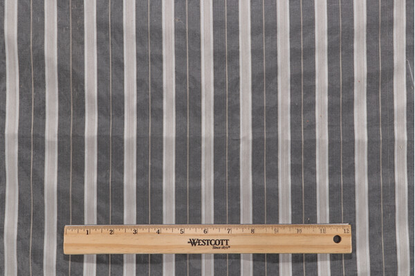 Fonthill Crawford Stripe Sheer Drapery Fabric in Natural