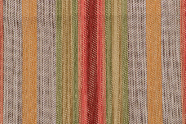 Fonthill Manitou Stripe Woven Upholstery Fabric in Coral/Multi