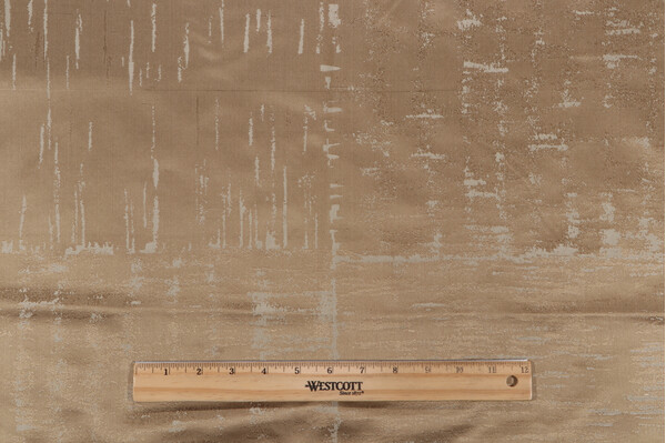 1 Yard Grey Watkins Brush Strokes Silk Decorator Fabric in Taupe