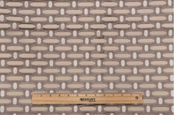 Grey Watkins Bastogne Grospoint Velvet Upholstery Fabric in Sandstone