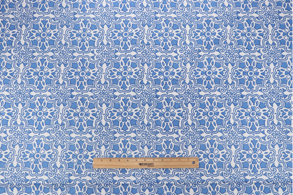 Fonthill Vence Printed Drapery Fabric in Marina