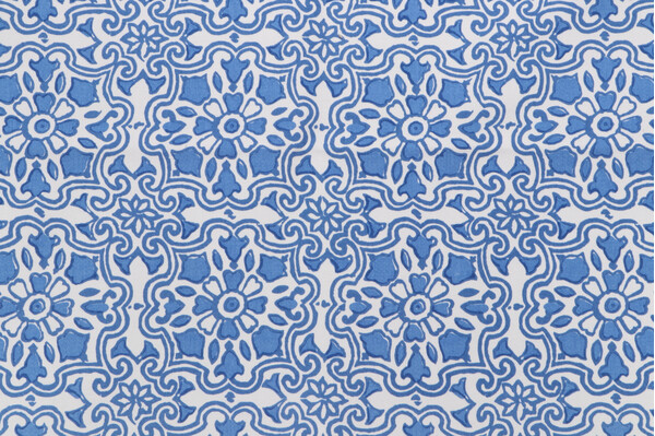 Fonthill Vence Printed Drapery Fabric in Marina