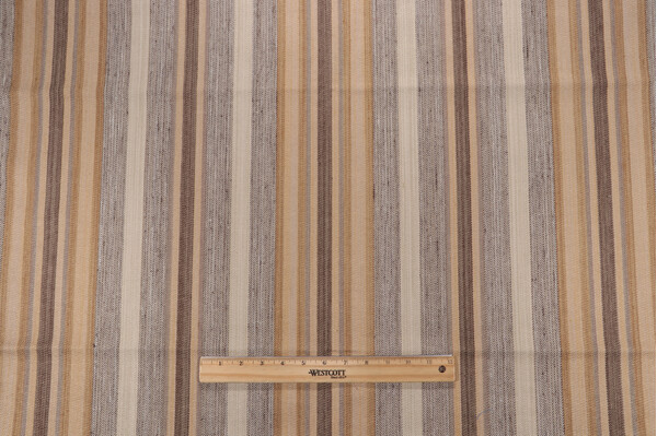 Fonthill Manitou Stripe Woven Upholstery Fabric in Beige/Multi