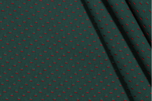 1 Yard Grey Watkins Place Vendome Woven Upholstery Fabric in Christmas Green