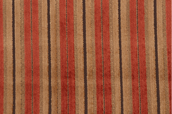 1 Yard Old World Weavers Verrier Stripe Grospoint Velvet Upholstery Fabric in Harvest