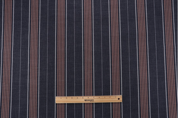 Vincent Van Duysen Canal Stripe 833-377 Woven Solution Dyed Acrylic Outdoor Fabric in Vintage Blue for Perennials