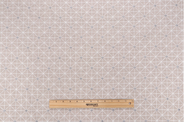 Focal Point Embroidered Drapery Fabric in Silver