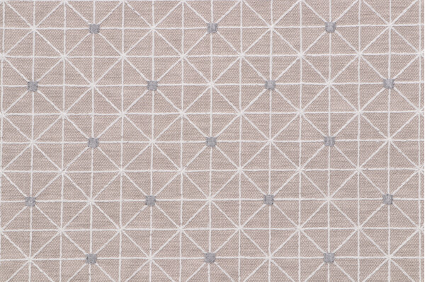Focal Point Embroidered Drapery Fabric in Silver