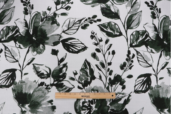 Sunbrella Floral 145571-0002 Woven Solution Dyed Acrylic Outdoor Fabric in Mallard 