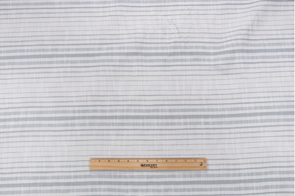 Bachelors Stripe Woven Solution Dyed Acrylic Outdoor Fabric in Slate 