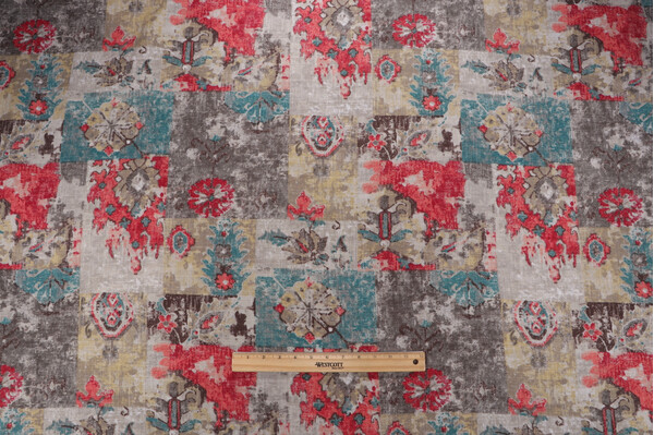 Covington Kapoor Printed Cotton Blend Drapery Fabric in Multi 