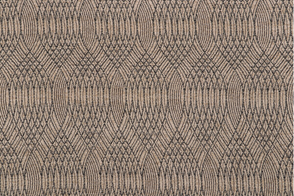 Sample of Swirly Woven Chenille Upholstery Fabric in Flax 