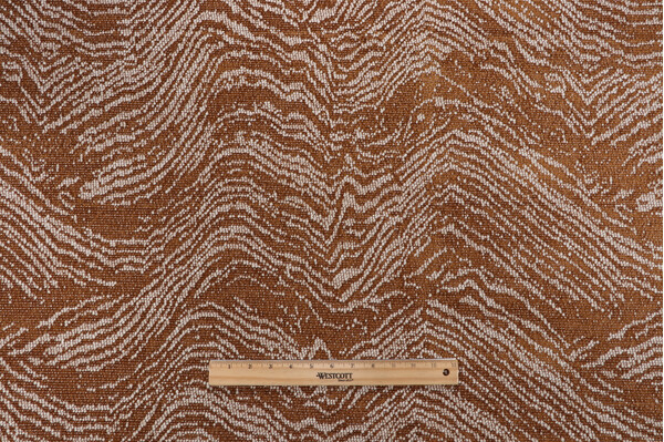 Click for 4.63 Yards Wavey Woven Chenille Upholstery Fabric in Copper Wavey Woven Chenille Upholstery Fabric in Copper
