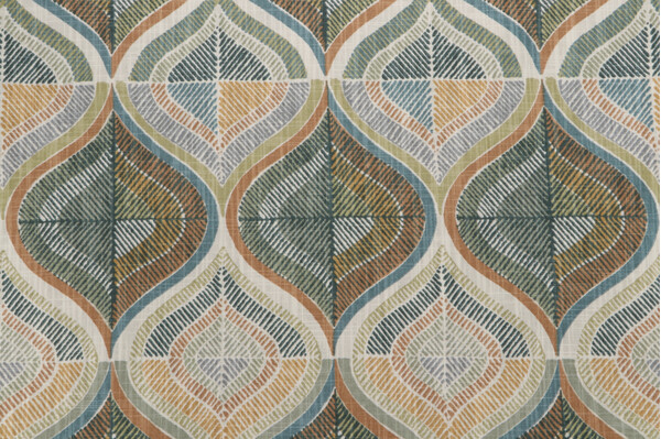 Richloom Alban Printed Cotton Drapery Fabric in Verdant