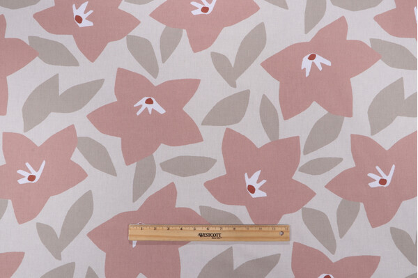 Magnolia Home Toulouse Printed Cotton Drapery Fabric in Blossom