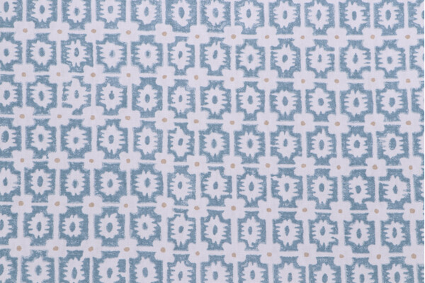 P Kaufmann Sorrel Printed Cotton Drapery Fabric in Robin&#39;s Egg