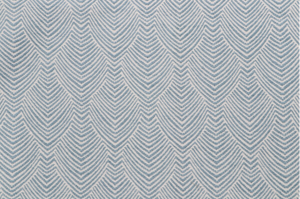 1 Yard Plume Woven Chenille Upholstery Fabric in Aqua