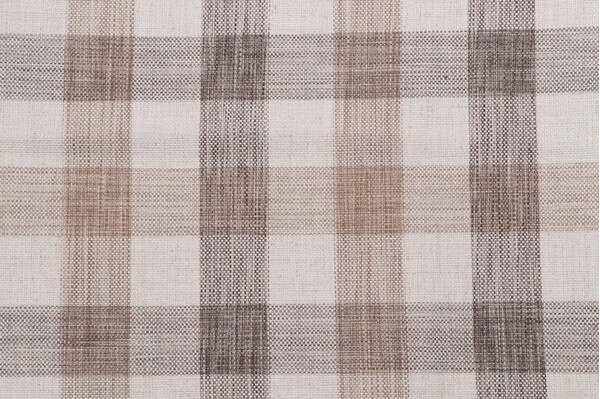1 Yard Check Woven Upholstery Fabric in Brownstone