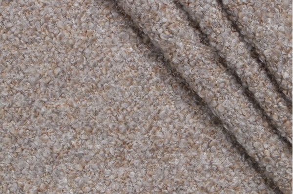 Curly Woven Upholstery Fabric in Moonstone