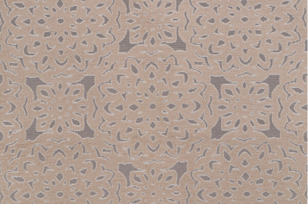 Chenille Damask Upholstery Fabric in Taupe