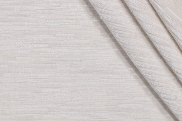 Click for 1.25 Yards Strie Woven Chenille Upholstery Fabric in Snow Strie Woven Chenille Upholstery Fabric in Snow