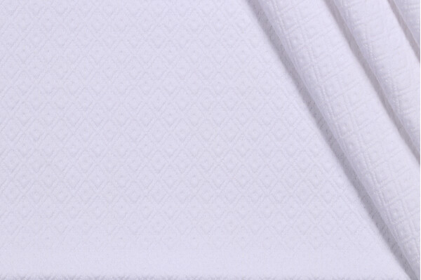 1 Yard Diamond Matelasse Upholstery Fabric in Winter