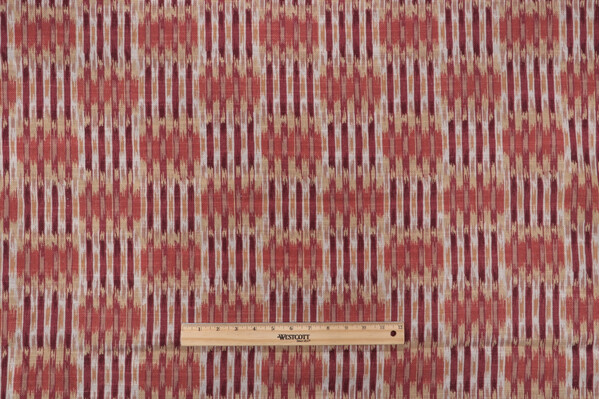 P Kaufmann Odisha Printed Cotton Blend Drapery Fabric in Rosewood