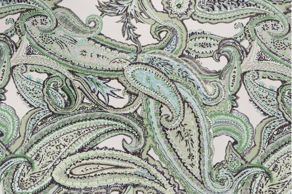 Click for 2.25 Yards Southtree Paisley Printed Velvet Upholstery Fabric Southtree Paisley Printed Velvet Upholstery Fabric