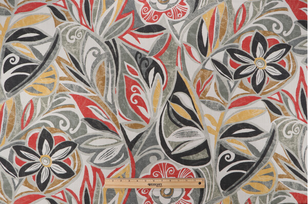 Click for 1 Yards Mill Creek Floral Printed Polyester Outdoor Fabric in Grey/Multi Mill Creek Floral Printed Polyester Outdoor Fabric in Grey/Multi