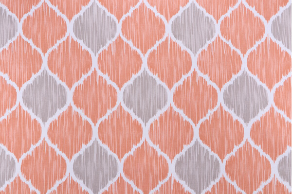 Linman Printed Cotton Drapery Fabric in Mango