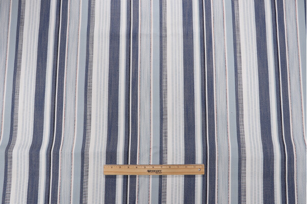 Perennials Left Bank Stripe 837-719 Woven Solution Dyed Acrylic Outdoor Fabric in Capri