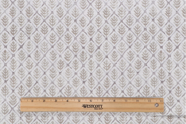 1 Yard Kendall Wilkinson Saranac Printed Cotton Drapery Fabric in Parchment for Fabricut