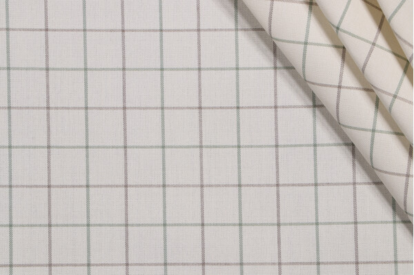 P Kaufmann Anchor Check Woven Polyester Indoor/Outdoor Fabric in Jade 