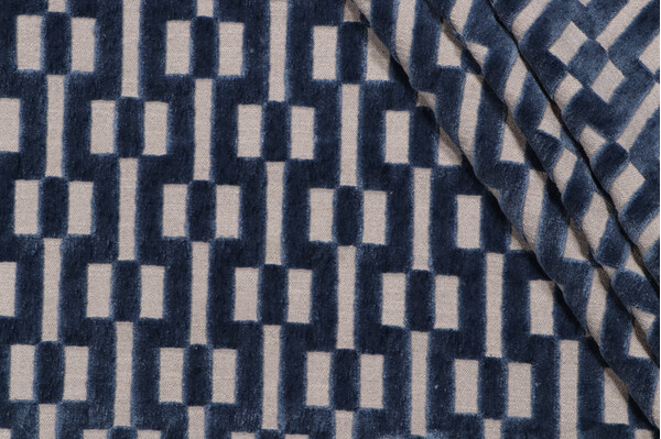 P Kaufmann Stillwell Velvet Upholstery Fabric in Harbor 