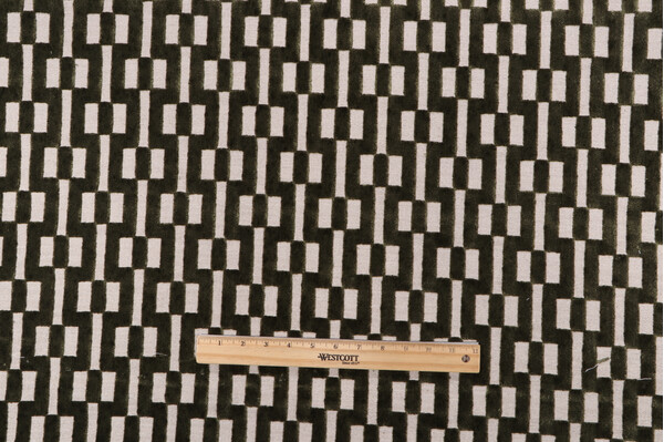 Sample of P Kaufmann Stillwell Velvet Upholstery Fabric in Loden 