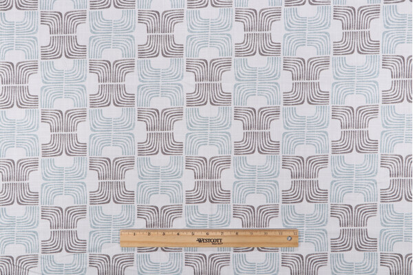 Belle Maison Arlo Printed Cotton Drapery Fabric in Mint 