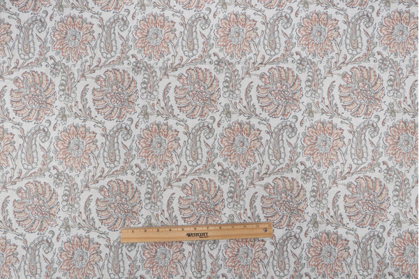 Belle Maison Juliana Printed Cotton Drapery Fabric in Dreamy 