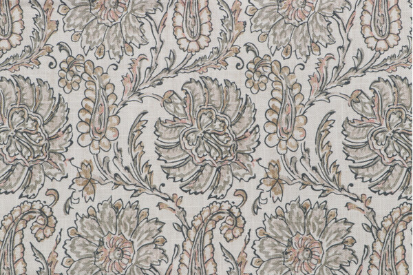Belle Maison Juliana Printed Cotton Drapery Fabric in Sage 