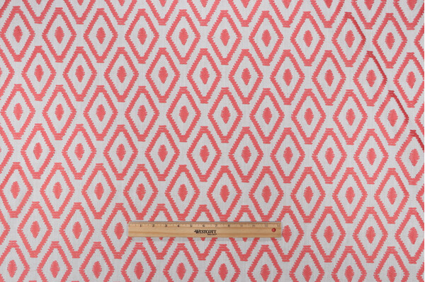 Valiant Fabrics Canyon Embroidered Drapery Fabric in Bittersweet 