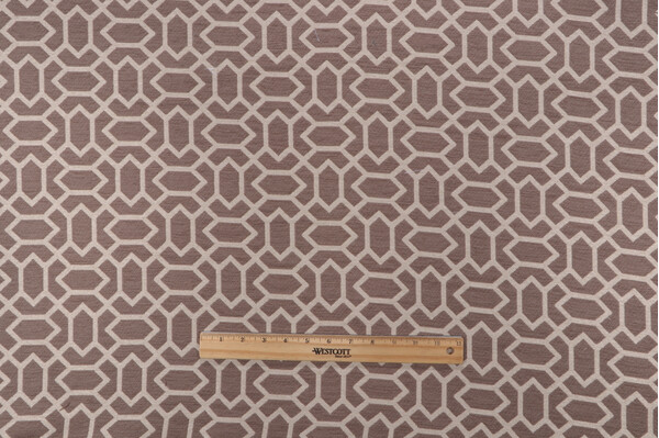 Halon Woven Chenille Upholstery Fabric in Taupe 