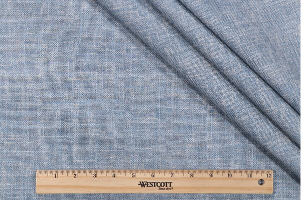 PK Lifestyles Desmond Solid Printed Cotton Blend Drapery Fabric in Chambray