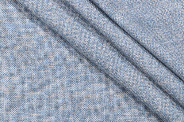 PK Lifestyles Desmond Solid Printed Cotton Blend Drapery Fabric in Chambray