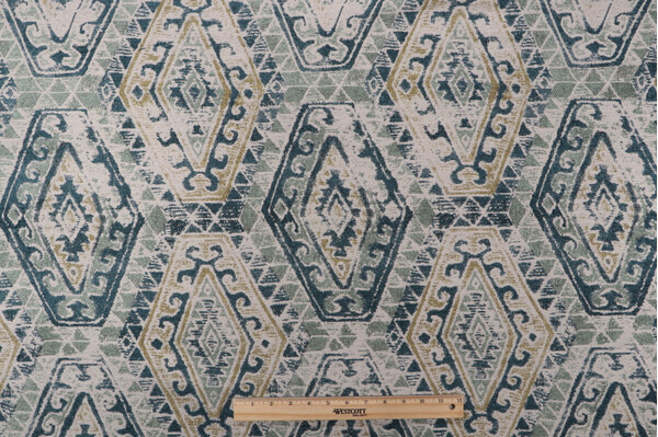 Click for 2.88 Yards Richloom Kalispell Woven Chenille Damask Upholstery Fabric in Mineral Richloom Kalispell Woven Chenille Damask Upholstery Fabric in Mineral